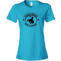 T-shirt pour hommes Save A Horse Ride A Cowboy en noir — T-shirts pour hommes