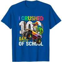 T-shirt I Crushed 100 Days of School Dinosaur Monster Truck