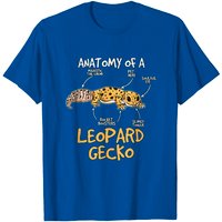 T-shirt Anatomie de Gecko Léopard pour Enfants - Noir — T-shirts pour hommes