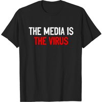 T-Shirt pour hommes The Media Is The Virus en noir