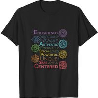 T-Shirt 7 Chakras Vibration pour Hommes - Noir — T-shirts pour hommes