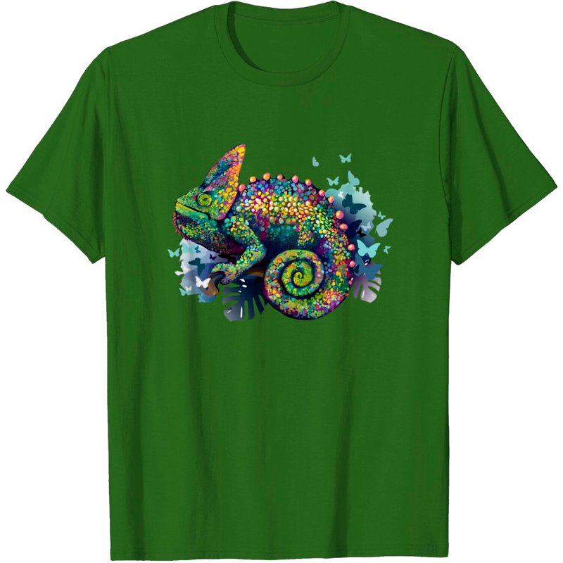 Chameleon Shirt T-Shirt pour hommes en noir — T-shirts pour hommes