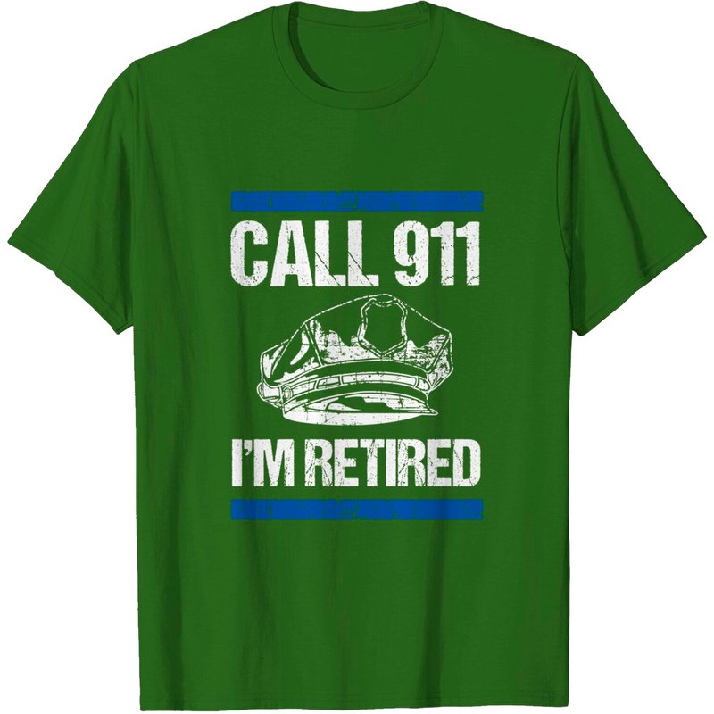 T-shirt de retraite de policier Appel 911 Je suis à la retraite — T-shirts pour hommes