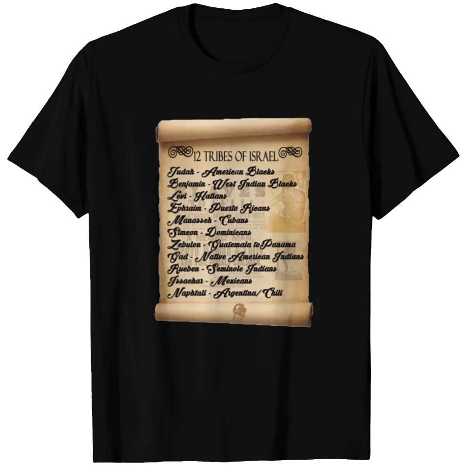 T-shirt lourd 12 Tribe Chart pour hommes en noir — T-shirts pour hommes
