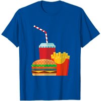 T-Shirt Burger pour hommes en noir