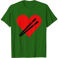 Love Chopstick Heart T Shirt for Men — Mens T Shirts