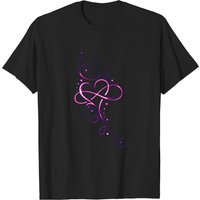 Tribal Heart Infinity Symbol Pink T-Shirt for Men — Mens T Shirts