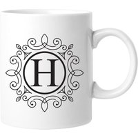 Ornate Monogram Personalized Coffee Mug