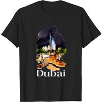 T-Shirt Dubaï Émirats - Peinture Souvenir de la Ville de Dubaï