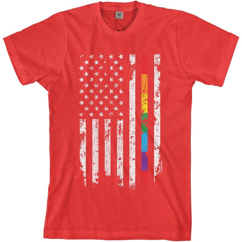 Men's Gay Pride Rainbow American Flag T-shirt — Mens T Shirts