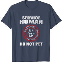 T-shirt pour hommes Human de soutien émotionnel - Ne pas caresser