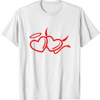 T-shirt Angel et Devil Heart pour la Saint-Valentin pour hommes — T-shirts pour hommes