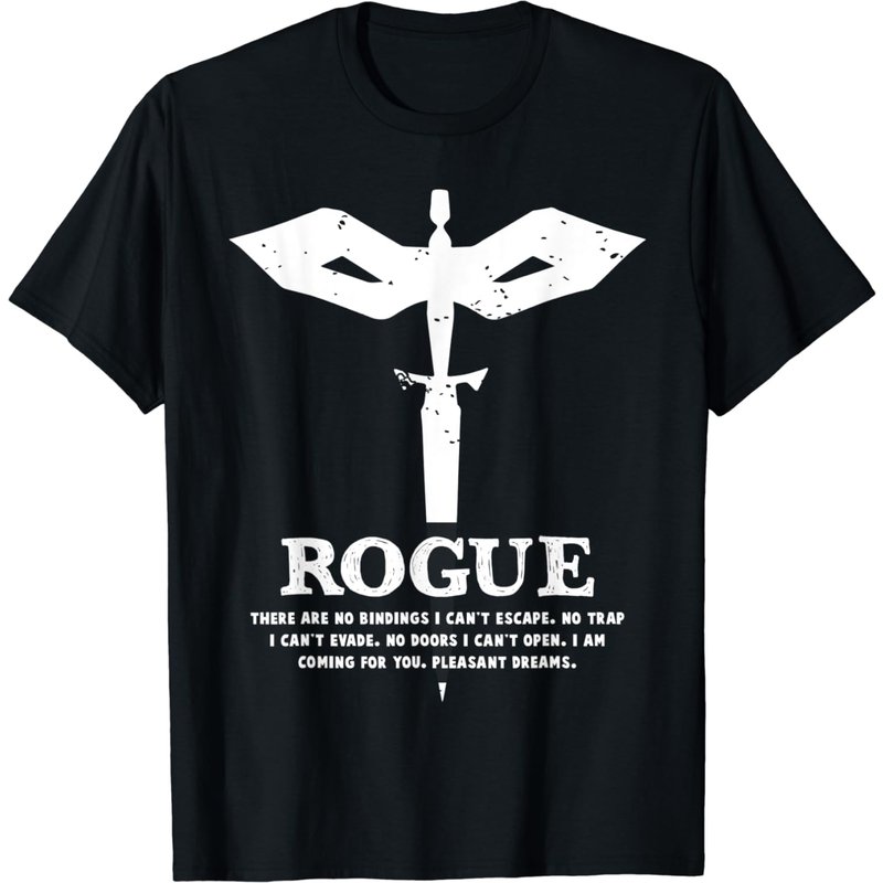 T-shirt Rogue Gamer D20 Dice Donjons Dragons pour hommes