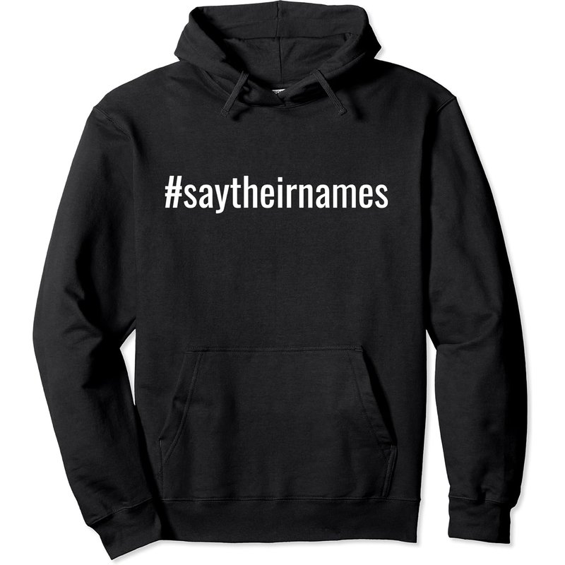 Hoodie Say Their Names pour Unisexe en Noir — Sweats à capuche pour hommes