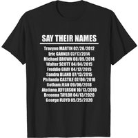 T-shirt Say Their Names pour hommes en noir — T-shirts pour hommes