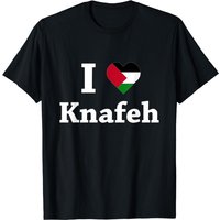 T-shirt I Love Knafeh Foodie Drapeau de Palestine pour Hommes