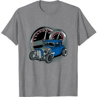 T-Shirt pour hommes Blue Rat Rod Classic Car — T-shirts pour hommes