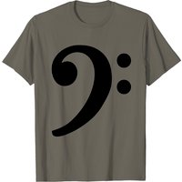 T-shirt Bass Clef pour hommes en noir