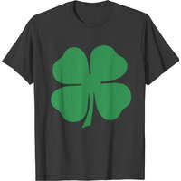 T-Shirt Uni Vert à Quatre Feuilles pour Hommes