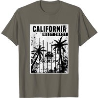 T-Shirt California West Coast pour hommes - Noir