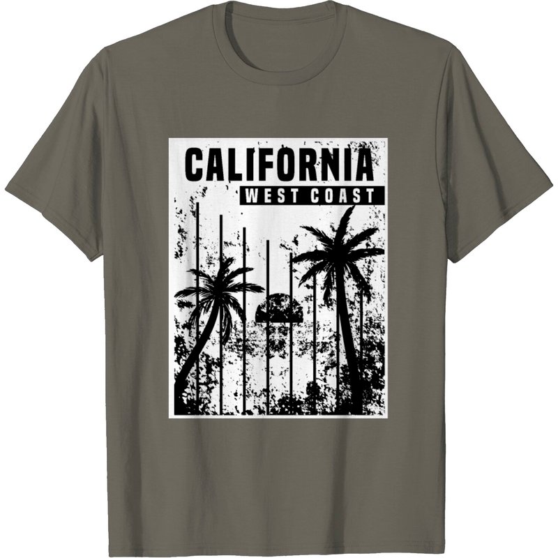 T-Shirt California West Coast pour hommes - Noir — T-shirts pour hommes