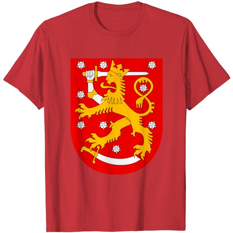 T-Shirt Finland Suomi Lion pour Hommes en Noir — T-shirts pour hommes