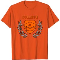 College T-Shirt for Men in Black