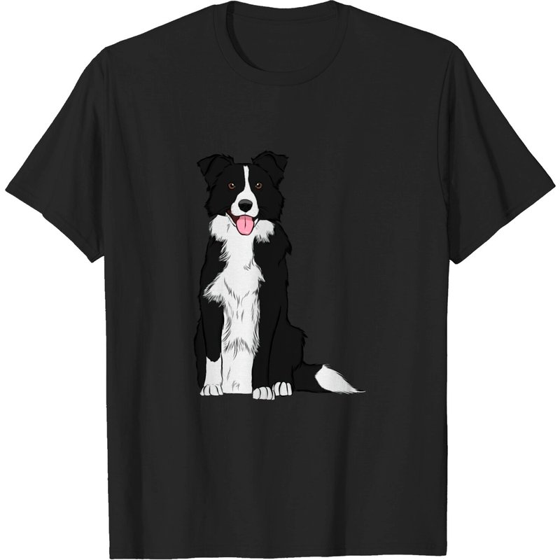 T-shirt Border Collie pour hommes - Noir — T-shirts pour hommes