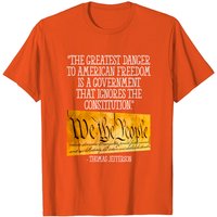 Freedom Danger : T-shirt Gouvernement Ignorant la Constitution pour Hommes — T-shirts pour hommes