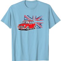 T-Shirt Rouge Austin Mini Cooper Drapeau de Grande-Bretagne pour Hommes
