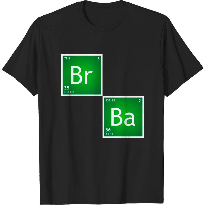 T-Shirt Breaking Bad Elements pour hommes en noir — T-shirts pour hommes
