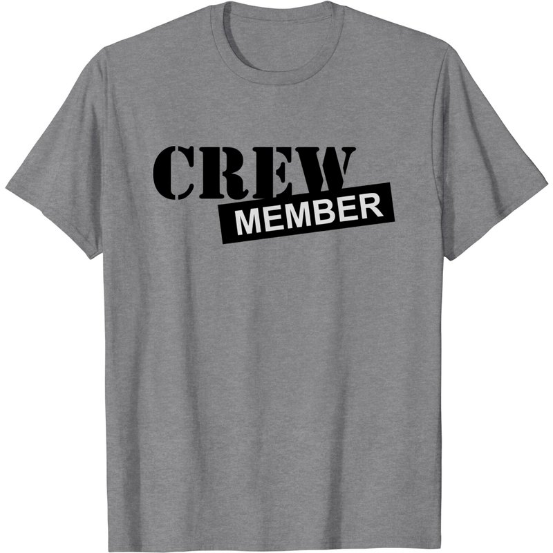 T-shirt Crew Member pour hommes en bleu royal