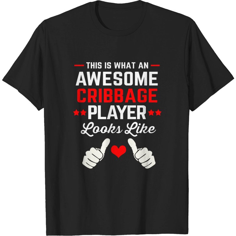 T-Shirt pour Homme Cribbage Player en Noir