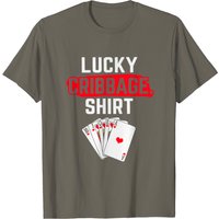T-shirt Cribbage Lucky Cribbage pour hommes — T-shirts pour hommes