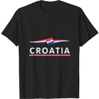 T-Shirt Croatie pour Hommes en Noir — T-shirts pour hommes