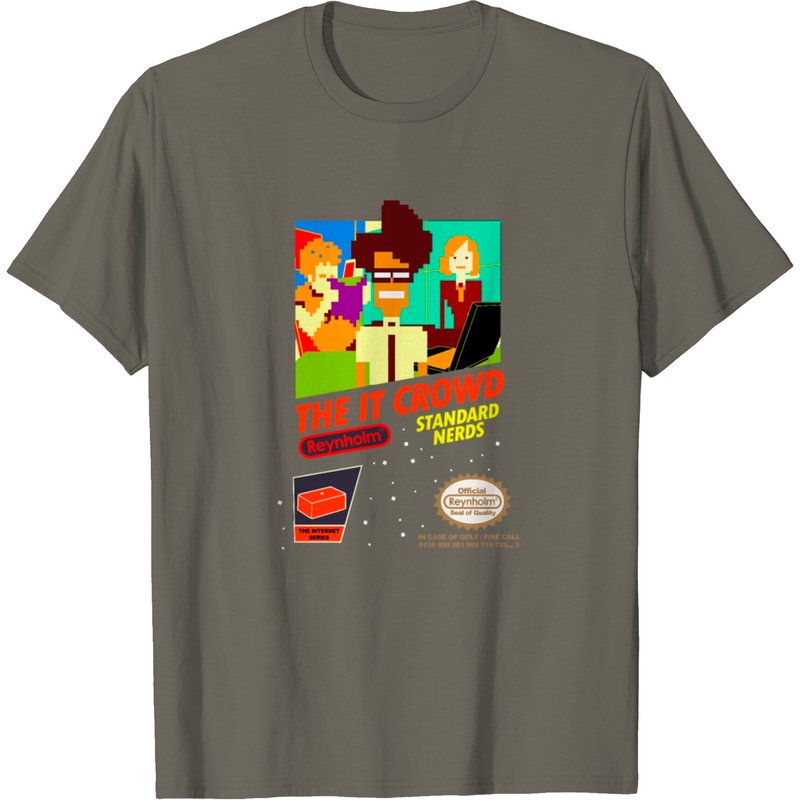 T-shirt pour hommes The IT Crowd NES Game Pixel Art Bureau — T-shirts pour hommes