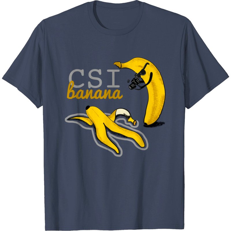 T-Shirt Banana Geek CSI pour hommes en noir — T-shirts pour hommes