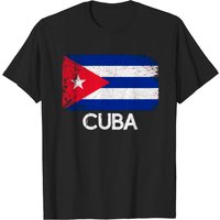 T-Shirt Vintage Drapeau Cubain Fabriqué à Cuba pour Hommes