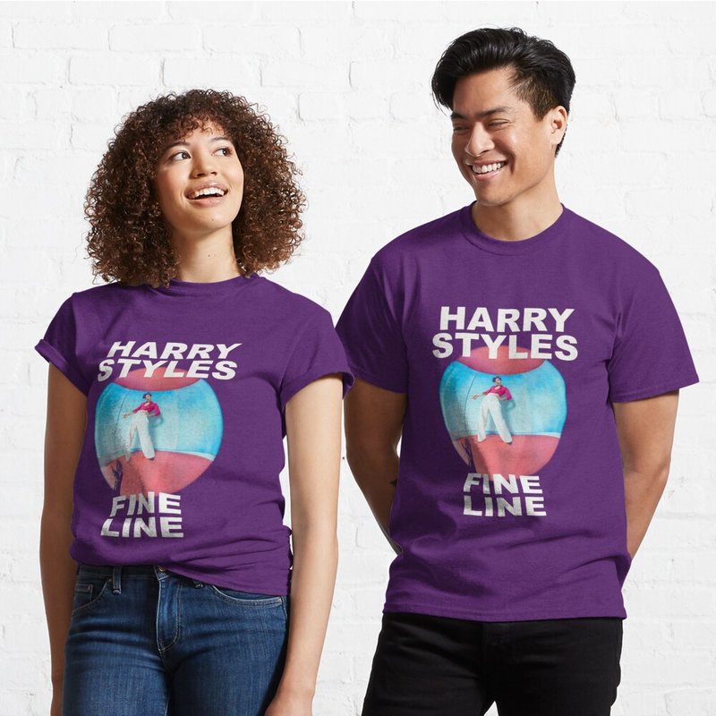 T-shirt classique rose Fine Styles pour hommes — T-shirts pour hommes