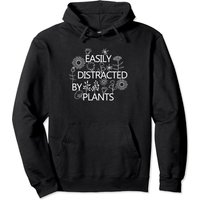 Easily Distracted By Plants Gardening Pullover Hoodie
