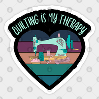 Autocollant "Quilting Is My Therapy" pour Quilteuses