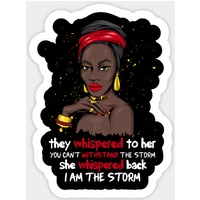 Autocollant Femme Afro Mois de l'Histoire des Noirs — Autocollants et stickers