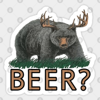 Bear Deer Beer Sticker