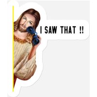 Autocollant Jésus, je l'ai vu - Meme Jésus — Autocollants et stickers