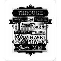 Through Dangers Untold Quotes Sticker