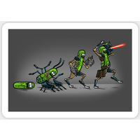 Pickle Evolution - Rick And Morty Sticker