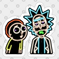 Neon Rick and Morty Sticker — Stickers & Decals