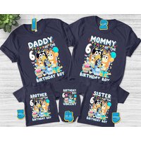T-shirt d'anniversaire personnalisé Bluey pour hommes — T-shirts pour hommes