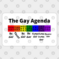 The Gay Agenda - Gay Pride Sticker — Stickers & Decals