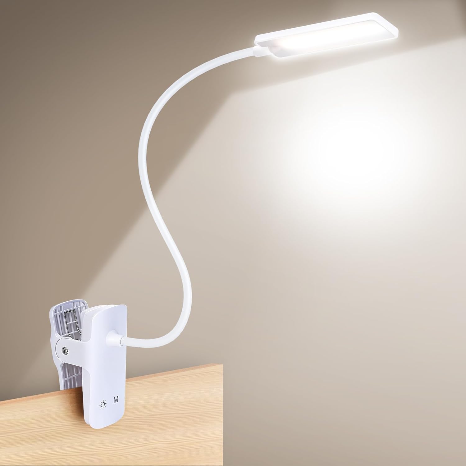 Eye Caring Clip on LED Bed Light with 5 Colors and Brightness Levels — Led Desk Lamp